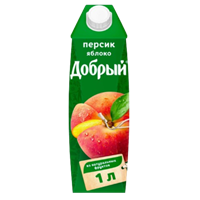 Напиток сокосодержащий Добрый Яблочно персиковый 0,95л