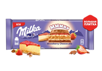 Шоколад Милка Клубничный чизкейк 300гр