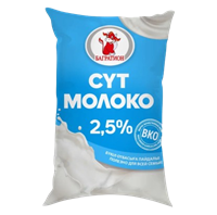 Молоко Багратион жир. 2,5% ф/п 0,9л