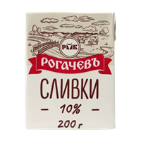 Сливки питьевые "Рогачев" 10% 200мл