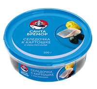 Филе сельди Санта Бремор с маслинами "К картошке" кусочки 500гр
