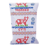 Молоко Петропавловское 6% ГОСТ 0,9 л