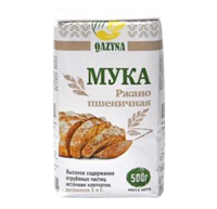 Мука Qazyna ржано-пшеничная 500гр
