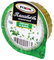 Паштет Рузком Сметана и Зелень печеночный 100 гр