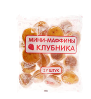 Мини-маффины Раменский с клубникой 500гр