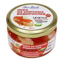 Икра Am Food красная имитир. со вкусом лососевой икры с майонезным соусом ст/б 240гр